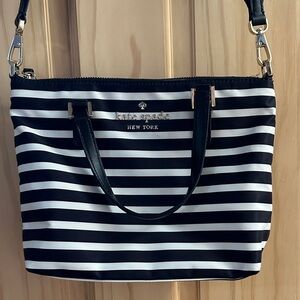 Kate Spade Black and White Striped Women's Bag